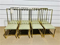 (8) Mid Century Brass/Lucite Chairs