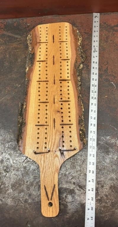Handcrafted Wooden Game Board, Maybe Cribbage
