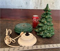 Vintage Ceramic Christmas Tree w/Musical Base