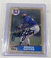 Autographed Bruce Sutter Topps Braves Card