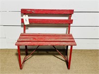 Painted Wood/Metal Bench