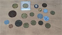 Lot of Various Foreign Token Coins