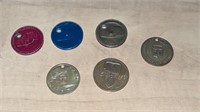 6 Old Ford Motors Token Coins