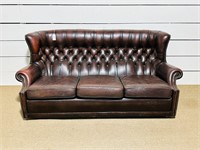 Vintage Tufted Leather Sofa