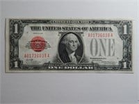 1928 $1 Silver Certificate Funny Back Red Seal