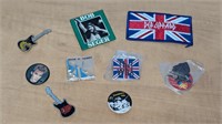 Vintage Rock & Roll Pinbacks Patches