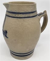 Antique Prosit Stoneware Pottery Pitcher