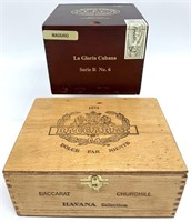 2 Vintage Cuban Cigar Wood Boxes