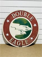 Painted Wooden Double Eagle Sign