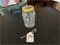 Vintage Lucky Joe Mustard Jar Bank with DD Lid