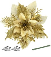 Christmas holiday gold floral tree accents 36pcs