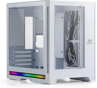 Redragon MC211 ITX Gaming PC Case  White  240mm