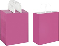 $22  Oikss 50 Pack 10x5x13 Fuchsia Kraft Paper Bag