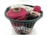 Basket of Assorted Yarn/String