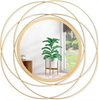 $37  Wall Mirror  Iron Frame  20x20 Circle-gold