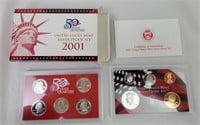 2001 Silver Proof Set United States Mint