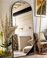 Arched Full Length Mirror, 64"x21" Arched Floor