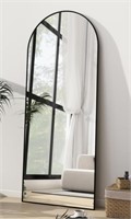 Arched Full Length Mirror 64x21 in black
