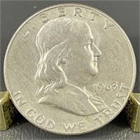 1963-D Ben Franklin Silver (90%) Half Dollar