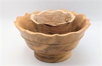 2 Beautiful Wood Turned Bowls