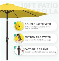 JEAREY 9 ft Outdoor Patio Umbrella Outdoor Table