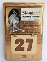 Vintage Advertising Perpetual Calendar -Copper