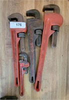Pipe Wrench Lot: Rigid, Craftsman & More