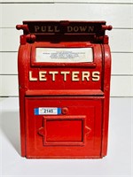 Painted Cast Iron US Mail Box