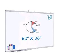 Maxtek Large Magnetic Whiteboard, 60"x 36", Magnet