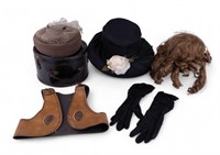 Vintage Ladies Hats, Leather Vest, and More