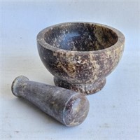 Small Marble Mortar & Pestle Nice Colors