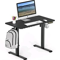 SHW, ELECTRIC HEIGHT ADJUSTABLE DESK, Black, 40"L