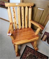 Solid Cedar Rustic Rocking Chair