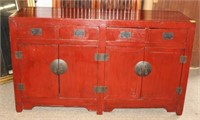 Chinese Red Buffet 61" x 36" x 20 5/8"
