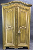 Paint Decorated Blind Door Armoire
