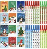 Yinder 48 Pcs Christmas Mini Notepads with Pens