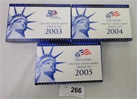 2003 - 2005 U S Mint Proof Sets