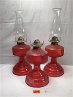 Various Vintage Oil Lamps