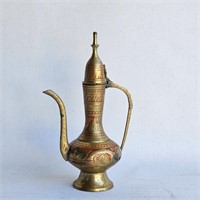 Small Brass Indian Coffee Pot -Decorative