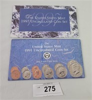 1991 & 1997 Uncirculated Coin Sets