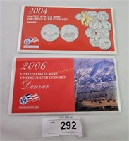 2004 & 2006 Denver Mint Uncirculated Coin Sets