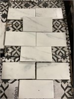 6" x 3" CL Carrara Honed Matte Tile x 29 Boxes