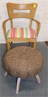 2pcs Heywood Wakefield Chair & Stool
