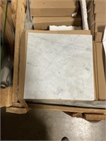 12" x 12" PREM Carrara White Marble Tile x 360 SF