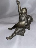 Metal Art Cast Iron Knight w/ Shield