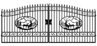 (BF) 20' Bi-Parting Wrought Iron Gate