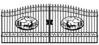 (BF) 20' Bi-Parting Wrought Iron Gate