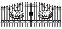 (BF) 20' Bi-Parting Wrought Iron Gate