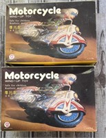 Lot Of Tin Windup Motorcycle Toys
