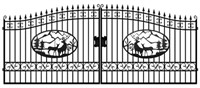 (BF) 20' Bi-Parting Wrought Iron Gate